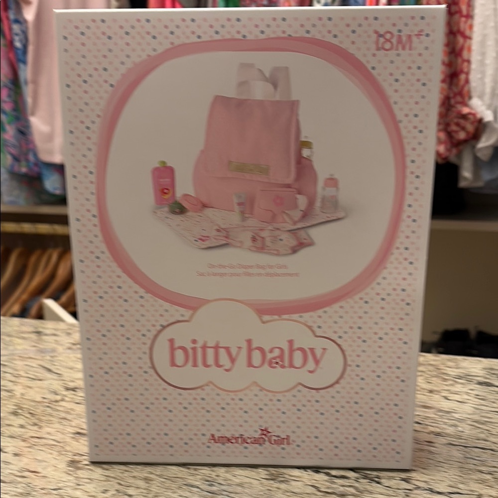 American Girl Bitty Baby On the go Diaper Bag Playset